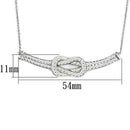 Crystal Necklace 3W406 Rhodium Brass Necklace with Top Grade Crystal