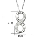Crystal Necklace 3W407 Rhodium Brass Necklace with Top Grade Crystal