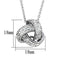 Crystal Necklace 3W408 Rhodium Brass Necklace with Top Grade Crystal
