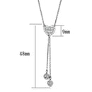 Cute Necklaces 3W428 Rhodium Brass Necklace with AAA Grade CZ