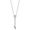 Cute Necklaces 3W429 Rhodium Brass Necklace with AAA Grade CZ