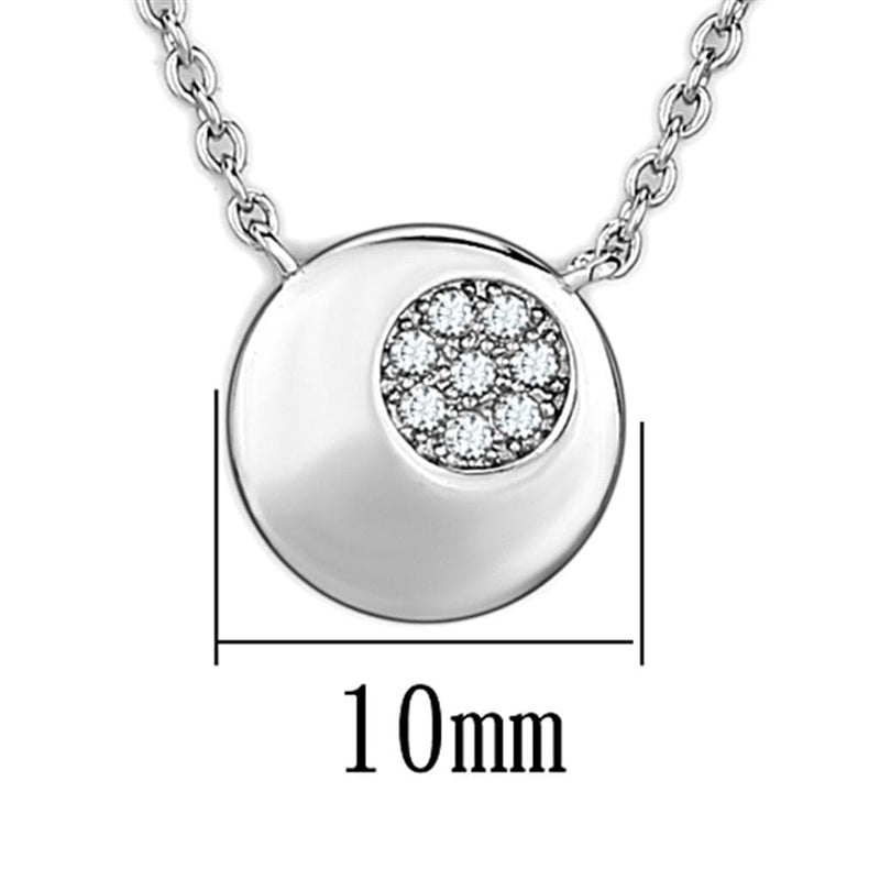 Silver Necklaces Cute Necklaces 3W431 Rhodium Brass Necklace with AAA Grade CZ Alamode Fashion Jewelry Outlet