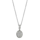 Cute Necklaces 3W432 Rhodium Brass Necklace with AAA Grade CZ