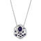 Cute Necklaces 3W438 Rhodium + Ruthenium Brass Necklace with AAA Grade CZ