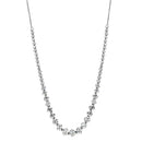 Cute Necklaces 3W440 Rhodium Brass Necklace with AAA Grade CZ