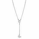 Cute Necklaces 3W443 Rhodium Brass Necklace with AAA Grade CZ
