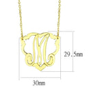 Gold Necklace LO4688 Flash Gold Brass Necklace