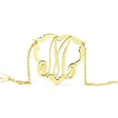 Silver Necklaces Gold Necklace LO4688 Flash Gold Brass Necklace Alamode Fashion Jewelry Outlet
