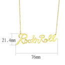Silver Necklaces Gold Necklace LO4689 Flash Gold Brass Necklace Alamode Fashion Jewelry Outlet