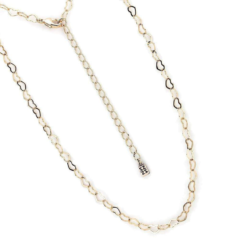 Gold Necklace LO4695 Flash Rose Gold Brass Necklace
