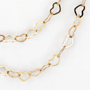 Gold Necklace LO4695 Flash Rose Gold Brass Necklace