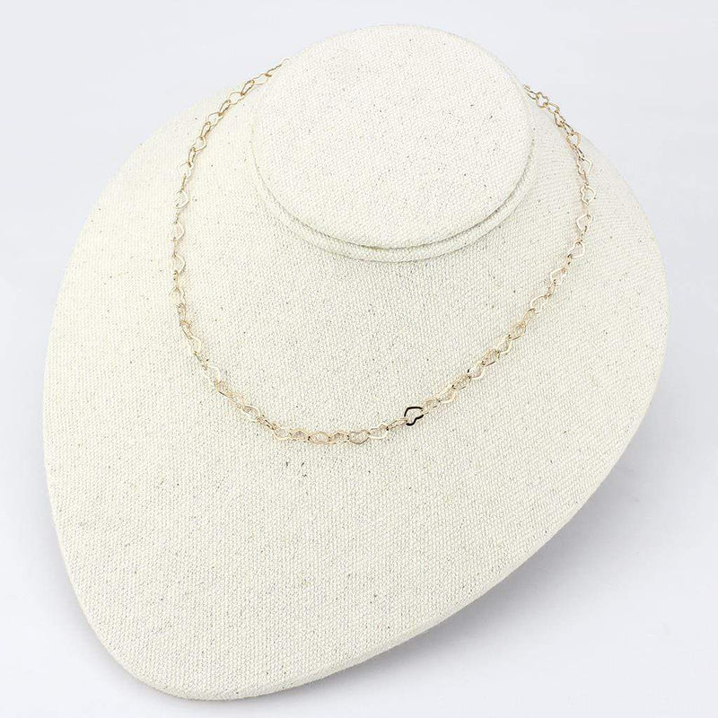 Gold Necklace LO4695 Flash Rose Gold Brass Necklace
