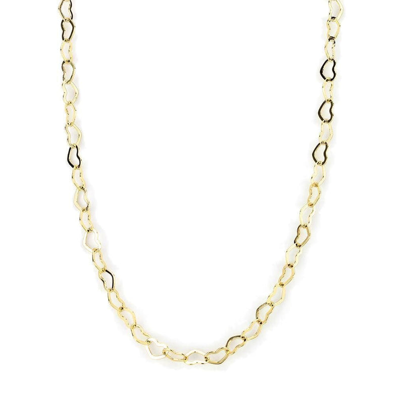 Silver Necklaces Gold Necklace LO4696 Flash Gold Brass Necklace Alamode Fashion Jewelry Outlet