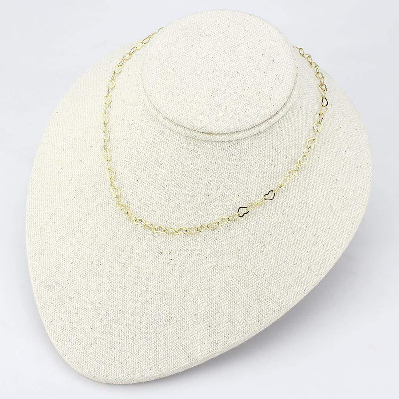 Gold Necklace LO4696 Flash Gold Brass Necklace