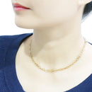 Gold Necklace LO4696 Flash Gold Brass Necklace