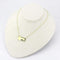 Gold Necklace LO4700 Flash Gold Brass Necklace with Top Grade Crystal