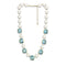 Gold Necklace LO4706 Gold Brass Necklace with Synthetic in Sea Blue