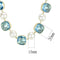 Gold Necklace LO4706 Gold Brass Necklace with Synthetic in Sea Blue
