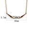 Gold Necklace TK2823 Rose Gold &  Stainless Steel Necklace with Crystal