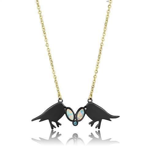 Gold Necklace TK2895 Gold+ - Stainless Steel Necklace with Semi-Precious