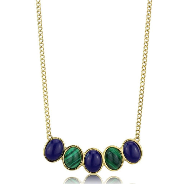 Gold Necklace TK2911 Gold - Stainless Steel Necklace with Precious Stone