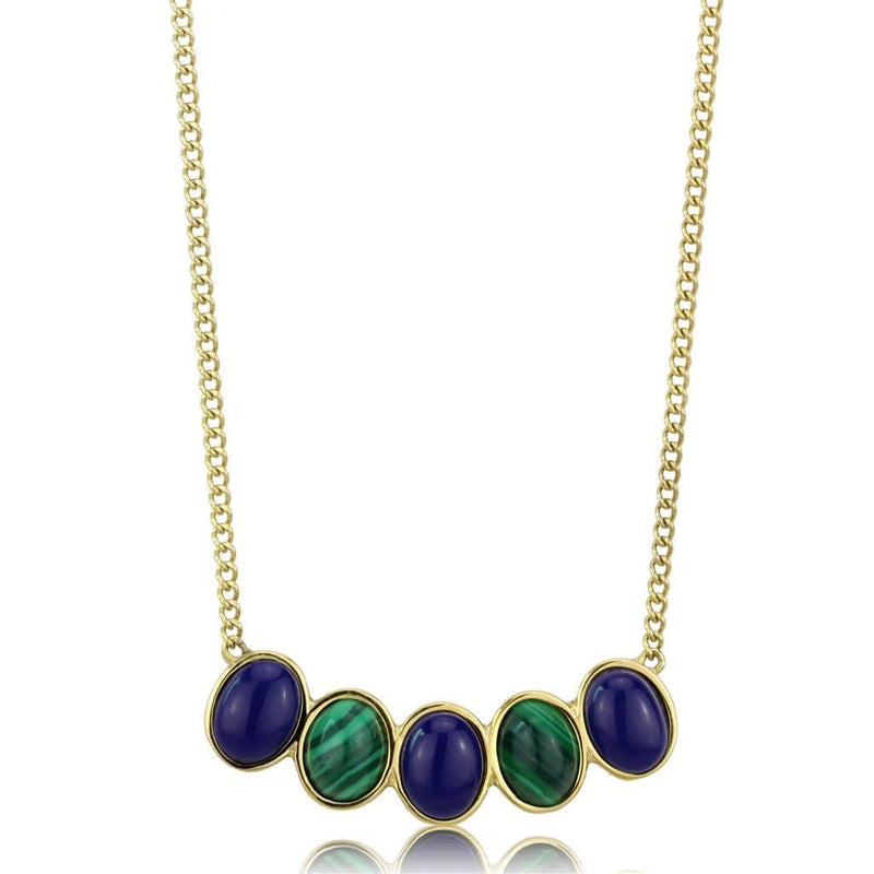 Gold Necklace TK2911 Gold - Stainless Steel Necklace with Precious Stone