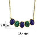 Gold Necklace TK2911 Gold - Stainless Steel Necklace with Precious Stone