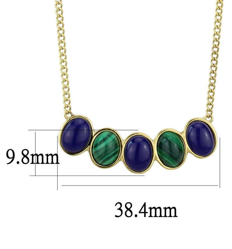 Gold Necklace TK2911 Gold - Stainless Steel Necklace with Precious Stone