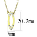 Gold Necklace TK3285 Gold - Stainless Steel Necklace with Crystal
