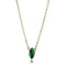 Gold Necklace TK3286 Gold - Stainless Steel Necklace with Synthetic in Emerald