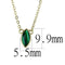 Gold Necklace TK3286 Gold - Stainless Steel Necklace with Synthetic in Emerald