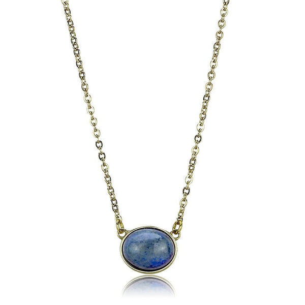 Gold Necklace TK3287 Gold - Stainless Steel Necklace with Precious Stone
