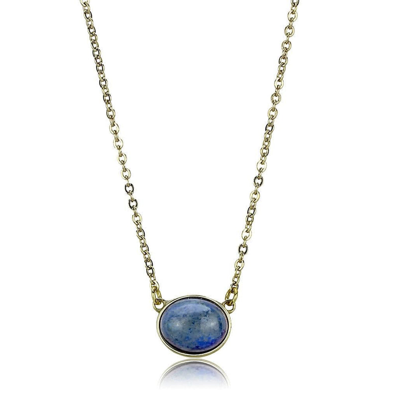 Gold Necklace TK3287 Gold - Stainless Steel Necklace with Precious Stone