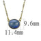 Gold Necklace TK3287 Gold - Stainless Steel Necklace with Precious Stone