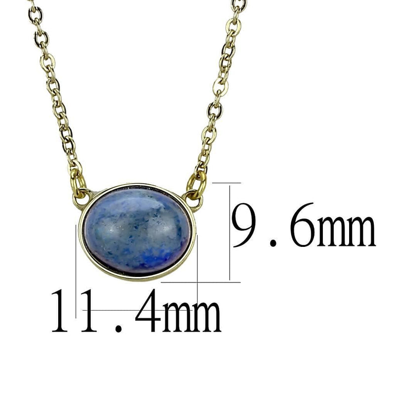 Gold Necklace TK3287 Gold - Stainless Steel Necklace with Precious Stone