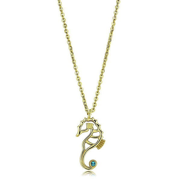 Gold Necklace TK3296 Gold - Stainless Steel Necklace with Top Grade Crystal
