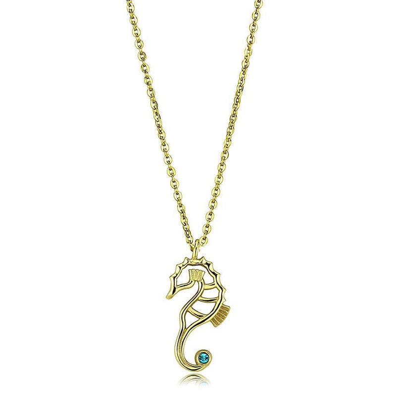 Gold Necklace TK3296 Gold - Stainless Steel Necklace with Top Grade Crystal