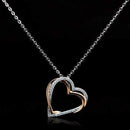 Silver Necklaces Gold Necklace TS037 Rose Gold + Rhodium 925 Sterling Silver Necklace Alamode Fashion Jewelry Outlet