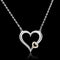 Gold Necklace TS061 Rose Gold + Rhodium 925 Sterling Silver Necklace
