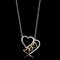 Gold Necklace TS570 Rose Gold + Rhodium 925 Sterling Silver Necklace