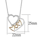 Gold Necklace TS570 Rose Gold + Rhodium 925 Sterling Silver Necklace