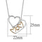 Gold Necklace TS570 Rose Gold + Rhodium 925 Sterling Silver Necklace