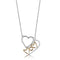 Silver Necklaces Gold Necklace TS570 Rose Gold + Rhodium 925 Sterling Silver Necklace Alamode Fashion Jewelry Outlet