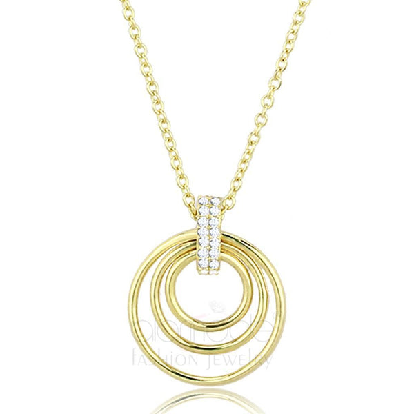 Gold Necklace TS601 Gold 925 Sterling Silver Necklace with AAA Grade CZ