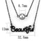 Locket Necklace TK2628 Black - Stainless Steel Necklace with Synthetic