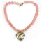 Necklace LO4662 Antique Copper White Metal Necklace in Light Peach