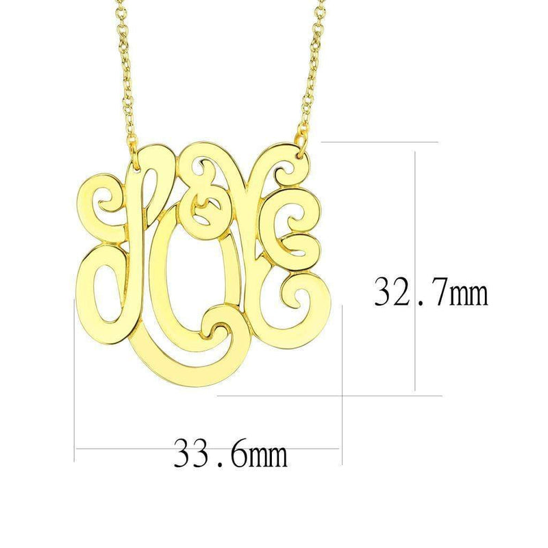 Silver Necklaces Necklace LO4690 Rhodium Brass Necklace Alamode Fashion Jewelry Outlet