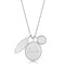 Silver Necklaces Necklace LO4693 Rhodium+Brushed Brass Necklace with Top Grade Crystal Alamode Fashion Jewelry Outlet
