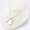 Necklace LO4693 Rhodium+Brushed Brass Necklace with Top Grade Crystal