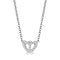 Necklace LO4694 Rhodium Brass Necklace with Top Grade Crystal